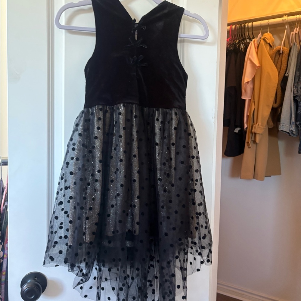 btween Black Velvet Kids Formal Dress